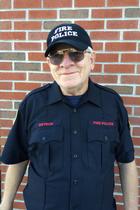 Fire Police officer Earl Bryson at the 2014 Lions Club Halloween patrol. 